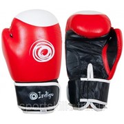 Перчатки боксёрские INDIGO натуральная кожа PS-789 12 унций Красно-черно-белый фотография