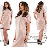 Платье женское короткий рукав (3 цвета) - Бежевый VV/-6541 фото