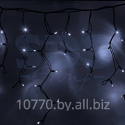 Гирлянда Айсикл (бахрома) светодиодный, 3,2х0,9 м, черный провод “КАУЧУК“, 220В, диоды белые, NEON-NIGHT фотография