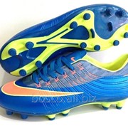 Футбольные бутсы Nike Mercurial FG Blue/Volt/Mango фото