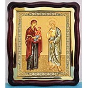 Икона Иоаким и Анна, в фигурном киоте, с багетом Храмовая 43х50 фото