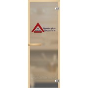 Дверь для бани, Матовое бесцветное (Сатин) 8мм, 6х18, коробка - липа срощенная, ручка прямоугольная, петля 75 фотография