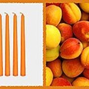 Свеча восковая №60 оранжевая с ароматом абрикоска фото
