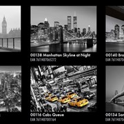 Готовые швейцарские фотообои “Черно-белый город“ 366х254 см. Бесплатно доставка по Украине! фото