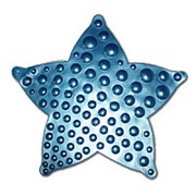 Коврик резиновый “Звезда“ 56х56 (BR5656-480) для ванной на присосках, голубой фото