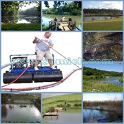 Дноуглубление водоемов, очистка прудов без спуска воды и нарушения экосистемы водоема ручным земснарядом Piranha Pumps