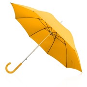 Зонт-трость механический с полупрозрачной ручкой, желтый фотография