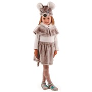 Карнавальный костюм для детей Батик Мышка серая детский, 28 (110 см) фотография