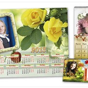 Печать фотокалендарей, календарь-домик, календарь-плакат, плакат с фото. фотография