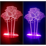 Светильник 3D (ночник) 3 Розы