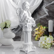 Сувенир “Задумчивый ангел на колонне“ белый, 52 см фотография