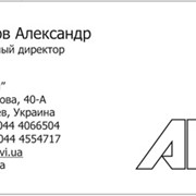 Макет визитки 9*5 см, простой (текст, логотип, односторонняя) фото