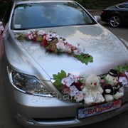 Украшение свадебного автомобиля - мишки на капот
