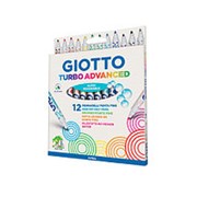 Giotto Набор фломастеров цветных Giotto Turbo Advansed, тонкие, 2.8 мм, картонная коробка 12 цветов фото