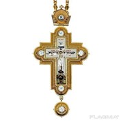 Крест для священнослужителя из ювелирного сплава позолоченный с цепью 2.10.0249лп-2-1лп фото