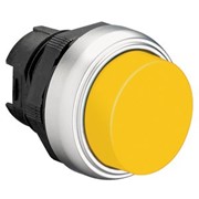 LPCB205 Нажимная кнопка, выступающая, без монт. переходника, пружинный возврат, цвет жолтый фотография
