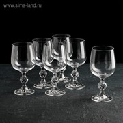 Набор бокалов для вина Bohemia Crystal «Клаудия», 230 мл, 6 шт фото