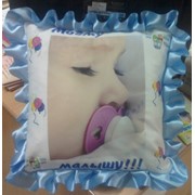Подушка с цветными сборками фото