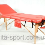 Стол массажный деревянный 3-х сегментный Body Fit Красный фотография