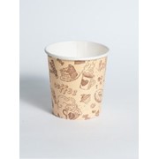 Бумажные одноразовые стаканчики для кофе, коричневый, 110 мл фото