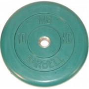 Диск обрезиненный MB Barbell d-26mm 10кг, зеленый