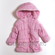 Розовая куртка для девочки Quadri Fogliо фото