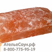 Кирпич гималайской соли 200х100х50 мм для бани и сауны (одна сторона натуральная, арт. SZ1R)