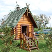 Деревянные домики для детских площадок фото