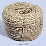 Веревка льнопеньковая, плетенная, крученная полиамидная фото