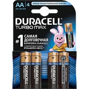 DURACELL Батарейки алкалиновые TurboMax AA 1.5V LR6, 4 шт/уп