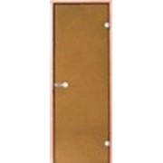 Дверь для бани HARVIA 8/19 коробка ольха, бронза D81901L фото