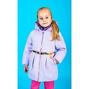 Демисезонная лиловая куртка для девочки фото