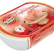 Мороженое пломбир с клубникой 450 г. в лоточке