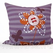 Декоративная подушка “Рыжий цветок“ фото