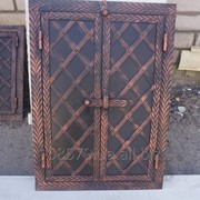 Дверца коптилки метал+ковка 2-ств.(40х60) (елка) фото