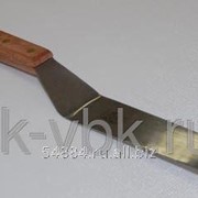 Лопатка кондитерская L=30 см с деревянной ручкой узкая изогнутая