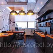 Дизайн интерьера кабинета Минск  3dproject.by фото