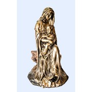 Фигурка Богородица с младенцем Иисуса арк. Бронза фотография