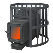 Чугунная печь для бани Fireway ПароВар 24 сетка-ковка (К201) (Чугун 12 мм) фотография