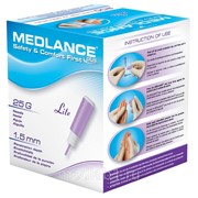 Ланцет Medlance Plus Lite. Игла 25G, глубина прокола 1,5 мм, фиолетовый фото