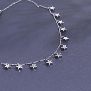 Колье 'Чувства' звёзды, цвет серебро , длина 43см фотография