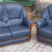 Мягкий комплект кожаных диванов 3+2 Италия новый. фото