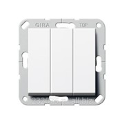 Выключатель Gira коллекция E22, G283003, трехклавишный, белый фотография
