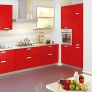 Кухня модель Виктория (красный цвет) фото