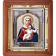 Икона аналойная Азъ Есьмь Божья матерь, риза, 17х19 фото