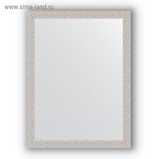 Зеркало в багетной раме - мозаика хром 46 мм, 61 х 81 см, Evoform фотография