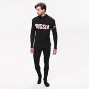 Комплект мужской термо (лонгслив, кальсоны) «Россия», цвет чёрный, размер 52