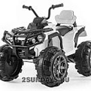 Детский квадроцикл Grizzly ATV 4WD White 12V с пультом управления - BDM0906-4 фото