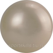 Мяч для художественной гимнастики однотонный, арт.AG-19-07, диам. 19 см, ПВХ, жемчужный фото