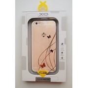 Чехол на Айфон 6/6s XO Бабочки ТПУ со Стразами Прозрачный фото